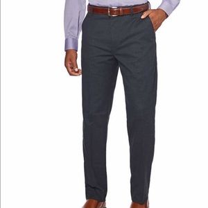 Kirkland Signature Men's Non-Iron Dress Pant Comfort Black Check Tapered Leg New